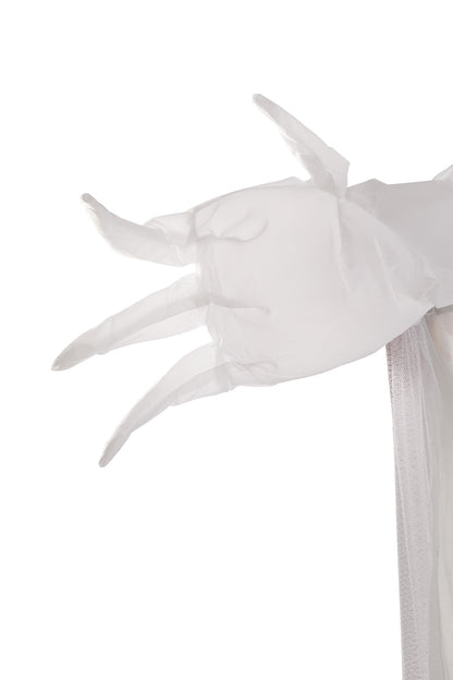 Halloween Inflatable White Tall Ghost Bride with Red Eyes