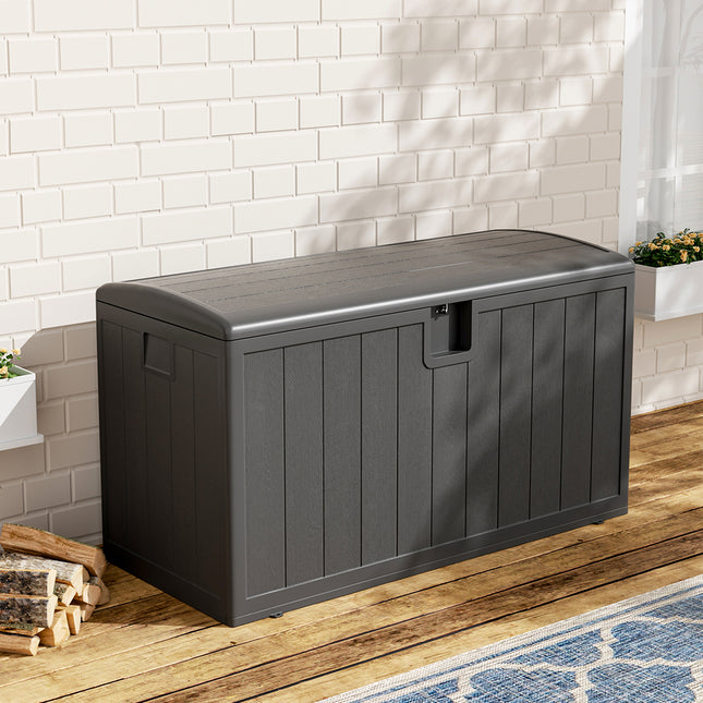 Brown 105 Gallon Outdoor Deck Box