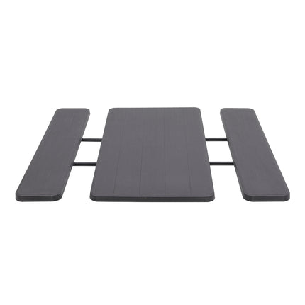 Black Foldable Picnic Table and Bench Set