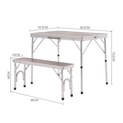 Two-bench brown outdoor picnic table