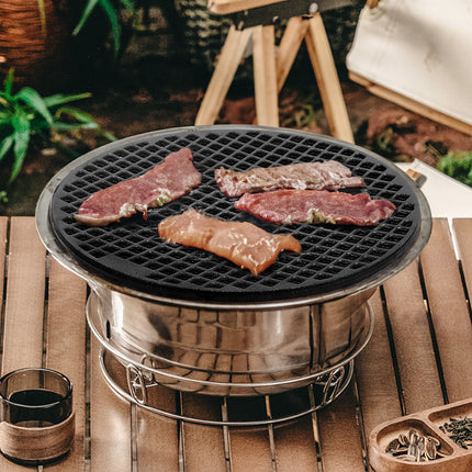 Black Round 29.5cm Cast Iron Grill Grate
