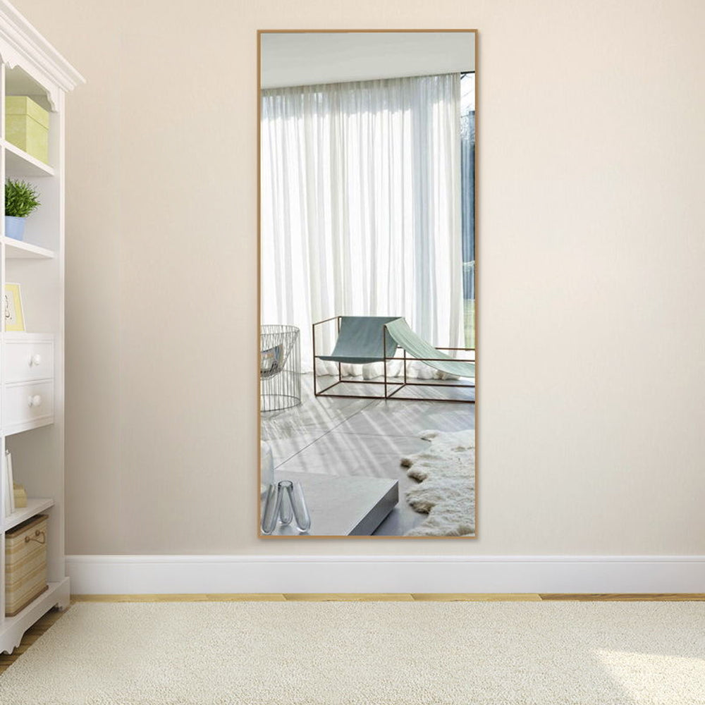 120cm Black Modern Slim Black Frame Length Wall Mirror