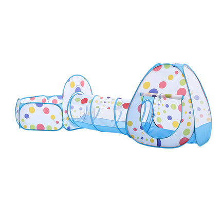 Play Tent Set for Kids Pop Up with Tunnel Ball Pit Playhouse