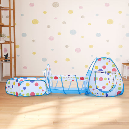 Play Tent Set for Kids Pop Up with Tunnel Ball Pit Playhouse