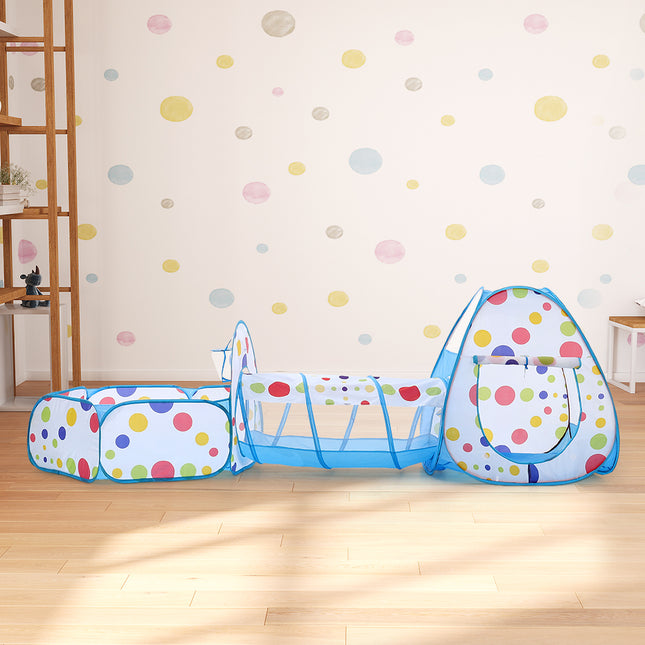 Play Tent Set for Kids Pop Up with Tunnel Ball Pit Playhouse
