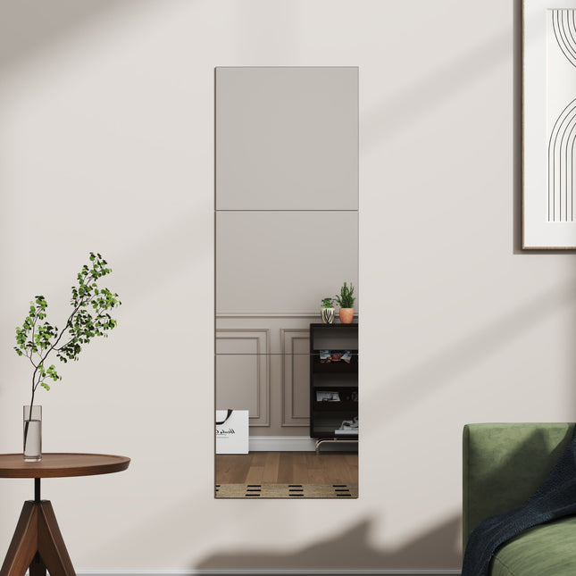 4pcs 40x40 Acrylic Adhesive Wall Mirror Tiles