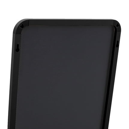 Modern Rectangular Metal Floor Mirror Black