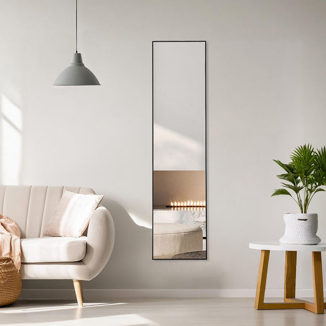 Modern Full Length Wall Mirror with Slim Frame 120cm H
