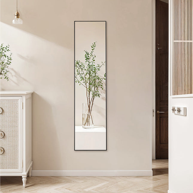 Modern Full Length Wall Mirror with Slim Frame 120cm H