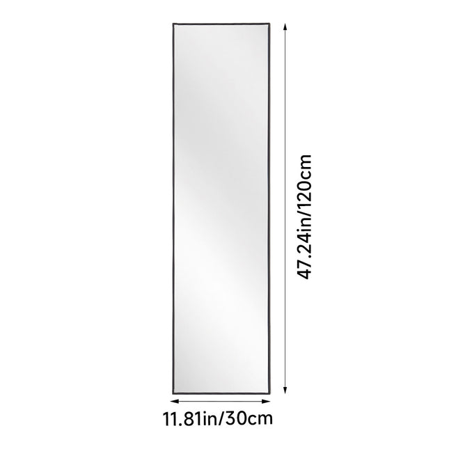 Modern Full Length Wall Mirror with Slim Frame 120cm H