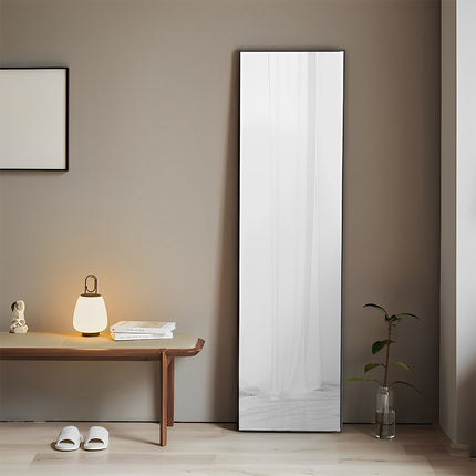 120cm Modern Full Length Wall Mirror with Black Slim Frame