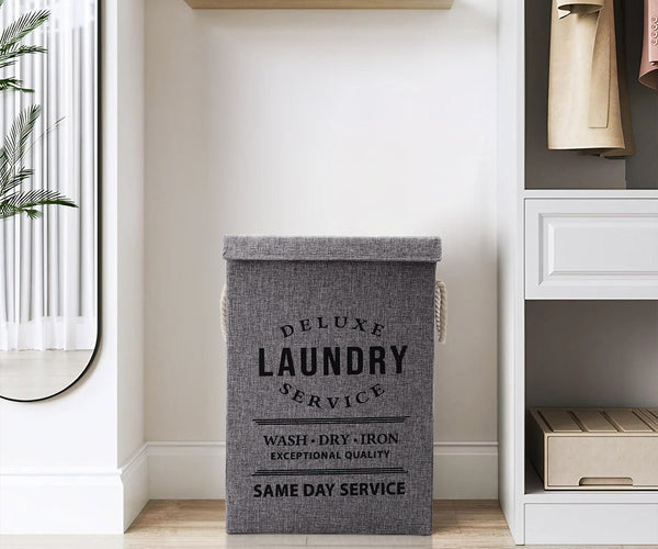 Collapsible Laundry Basket Rope Handles