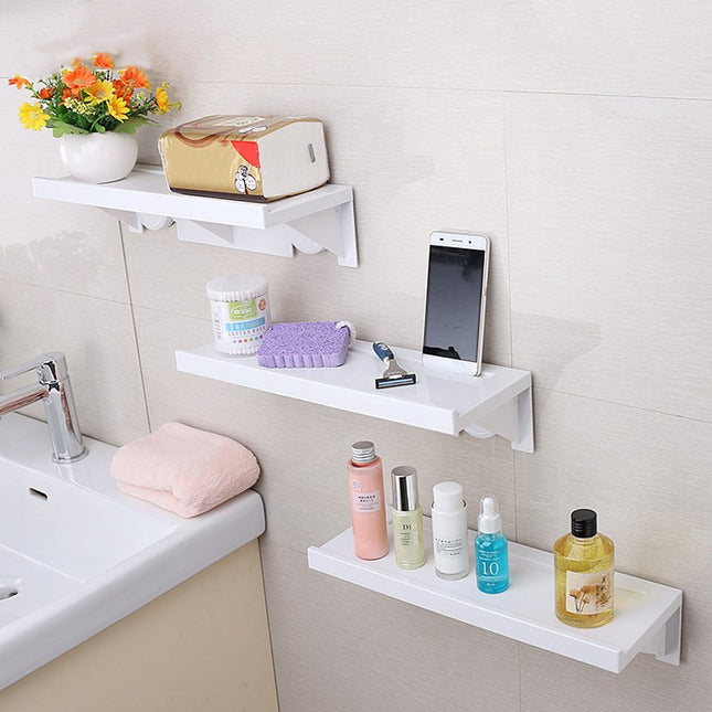 Bathroom Shower Caddy White ABS Wall Shelf