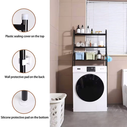 3-Tier Bathroom Storage Shelf Metal Standing Rack