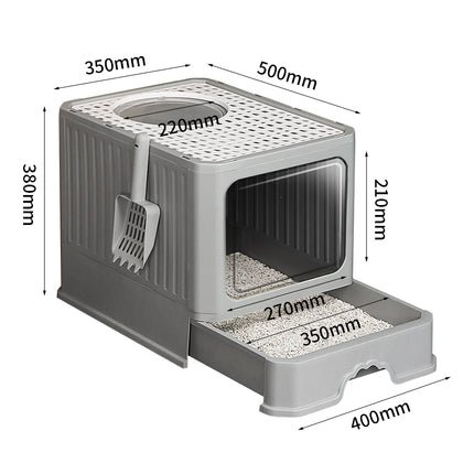 Enclosed Cat Litter Box with Odour Control