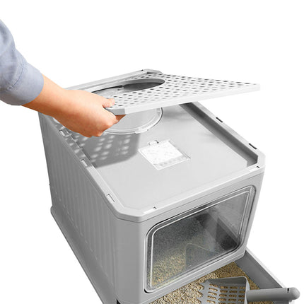 Enclosed Cat Litter Box with Odour Control