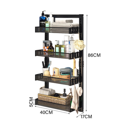 Over the Door Shower Caddy with 4 Adjustable Shelves