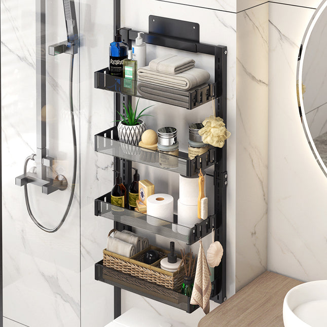 Over the Door Shower Caddy with 4 Adjustable Shelves