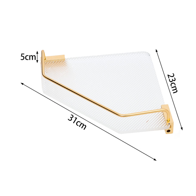 Acrylic Bathroom Corner Shelf Adhesive Shower Caddy