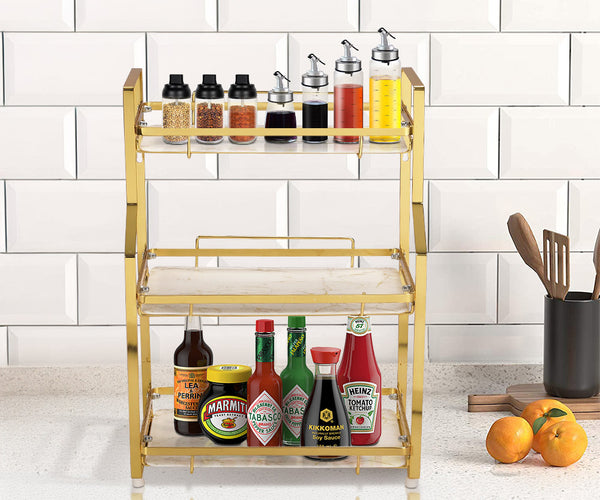 3 Tier Kitchen Storage Organiser Rack