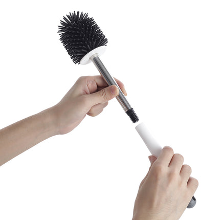 Toilet Bowl Silicone and Nylon Brushes Combo Set