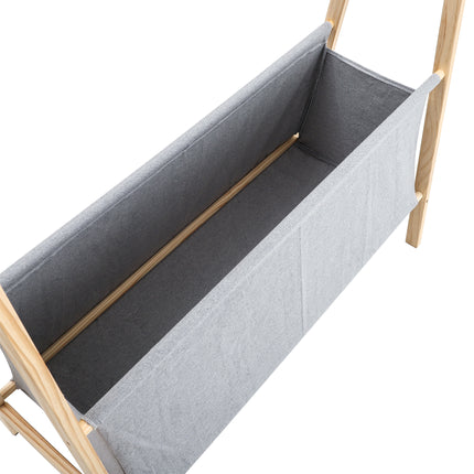159cm Hanging Coat Rack for Bedroom Floor with Storage Basket