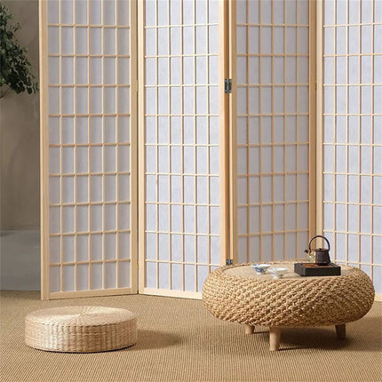 4 Panel Solid Wood Folding Room Divider Privacy Screen