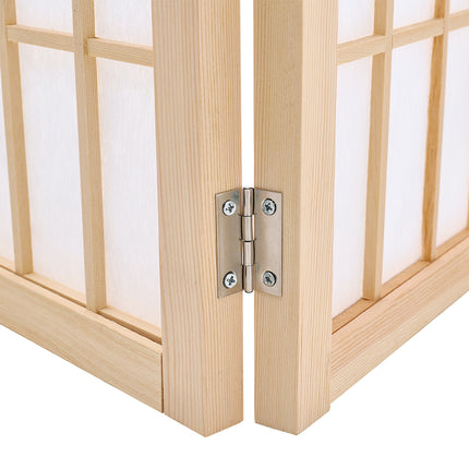 6 Panel Solid Wood Folding Room Divider Privacy Screen 270x180cm H