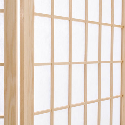 6 Panel Solid Wood Folding Room Divider Privacy Screen 270x180cm H