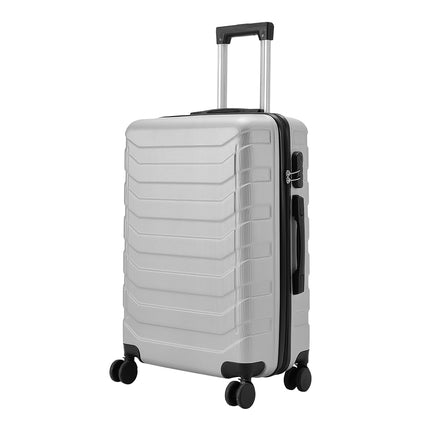 Grey 24 inch Rolling Hard Shell Luggage Travel Suitcase
