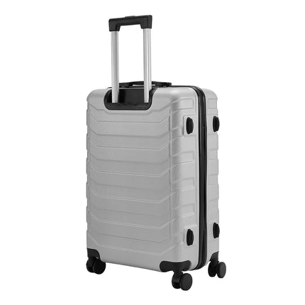 Grey 24 inch Rolling Hard Shell Luggage Travel Suitcase
