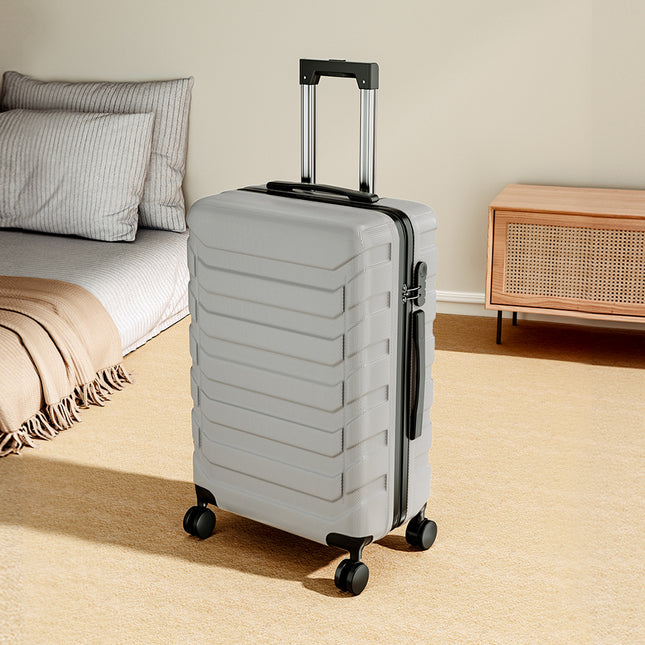 Grey 24 inch Rolling Hard Shell Luggage Travel Suitcase