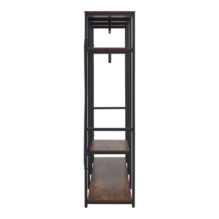 2 Tier Clothing Rack with Storage Shelves