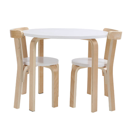 Children Poplar Wood Play Table and Chair Set