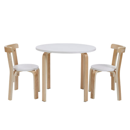 Children Poplar Wood Play Table and Chair Set