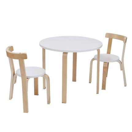 Children Poplar Wood Play Table and Chair Set