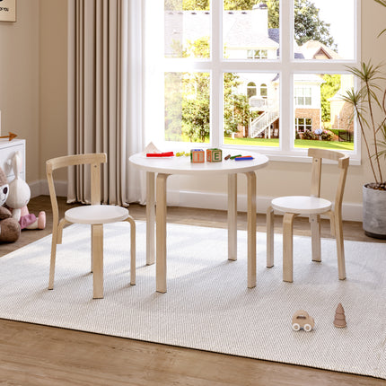 Children Poplar Wood Play Table and Chair Set
