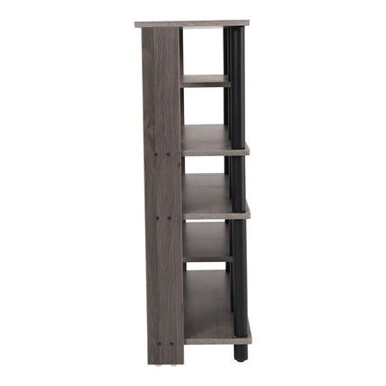 Open-style rectangular wooden shoe rack