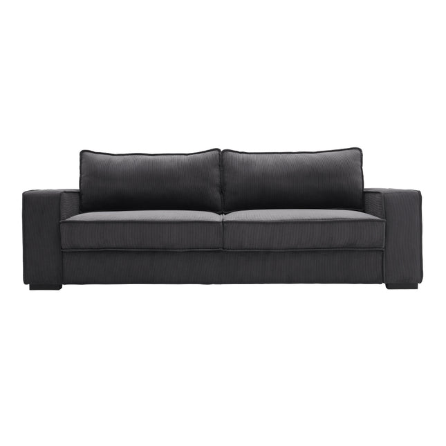 2.3m W Dark Grey Modern Comfortable Living Room 3 Seater Sofa