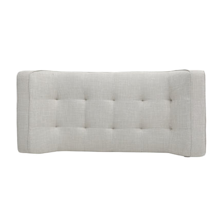 Beige 110cm Soft Chenille Upholstered Bench with Wooden Legs