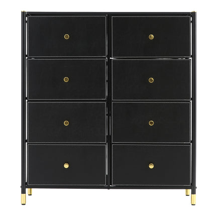 Black 8 Drawer Plastic Storage Cabinet