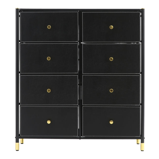 Black 8 Drawer Plastic Storage Cabinet