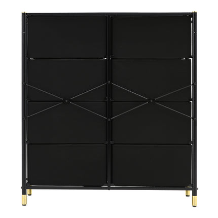 Black 8 Drawer Plastic Storage Cabinet
