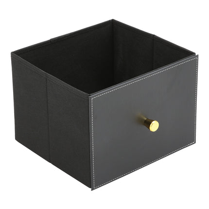 Nine-drawer plastic storage cabinet in black