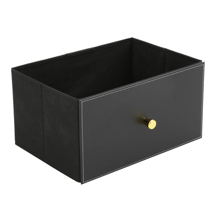 Nine-drawer plastic storage cabinet in black