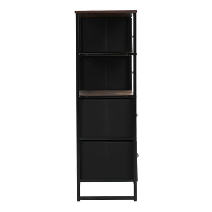 Six-drawer wooden storage cabinet in the medieval style