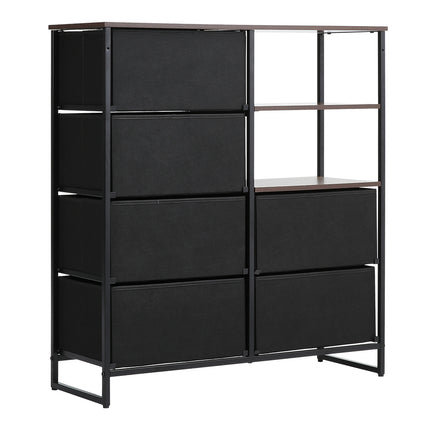 Six-drawer wooden storage cabinet in the medieval style