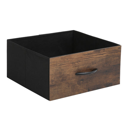 Medieval Style Wooden Storage Cabinet with Two Drawers