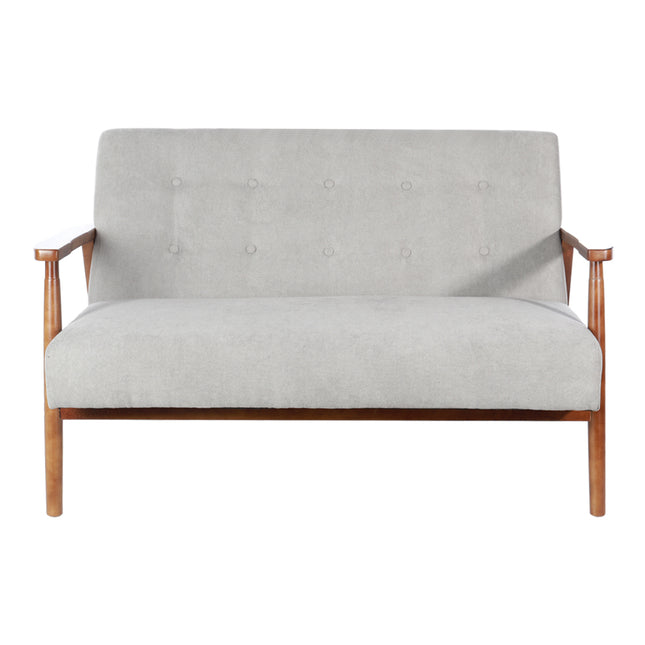Solid Wooden Frame Upholstered Tufted Sofa