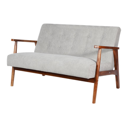 Solid Wooden Frame Upholstered Tufted Sofa